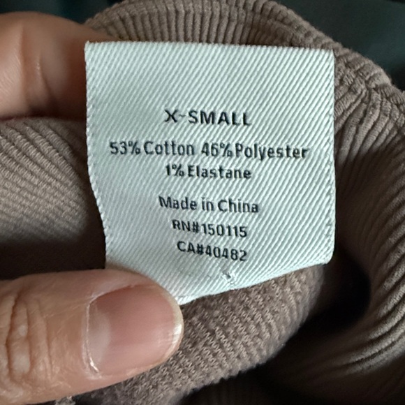 Varley Brown Quarter Zip Pullover Size XS Taupe Turtleneck Sweater - Picture 8 of 8